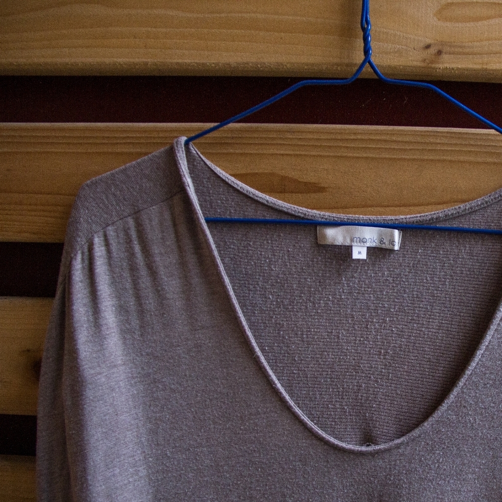 Taupe shirt dress